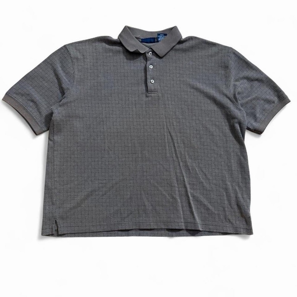 Vintage Puritan Plaid Brown Polo Men's Size XL Boxy Skate Grunge 90s Y2K 2000s